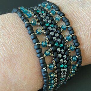 Custom Handsewn Beaded Bracelet NWOT